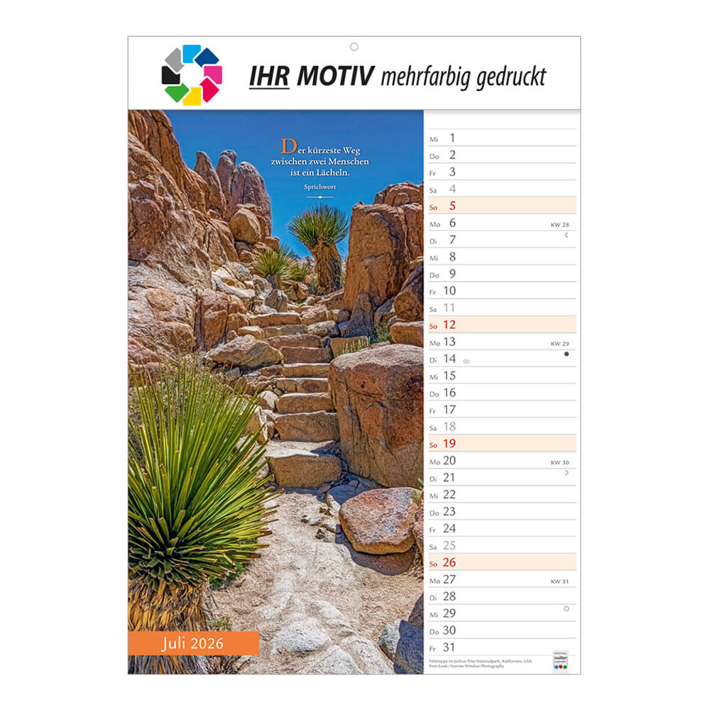 Bildkalender Wege mit Weitblick Monat Juli