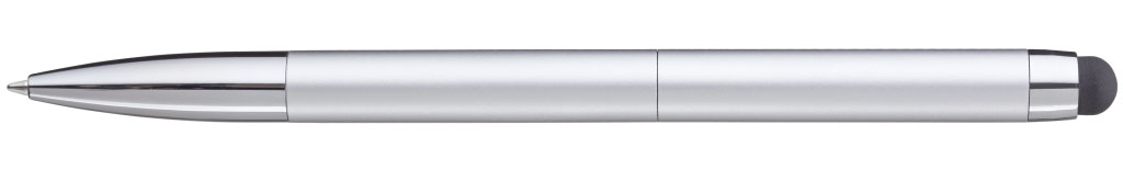SLIDE TOUCH Druckkugelschreiber silber Clip hinten