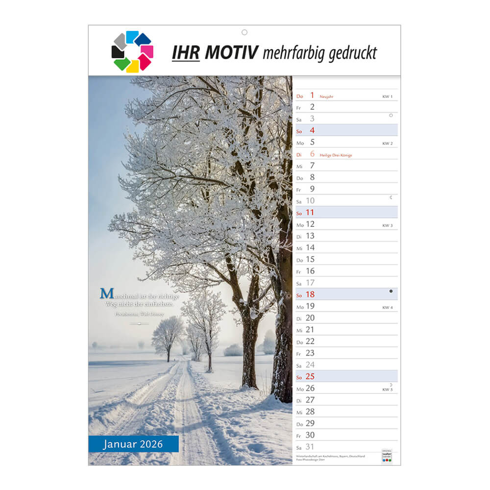 Bildkalender Wege mit Weitblick Monat Januar