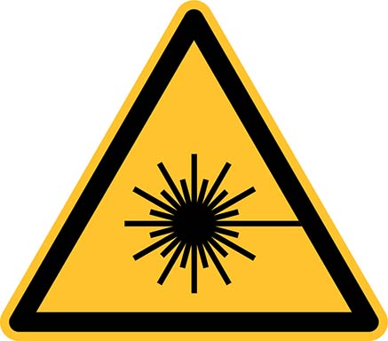 Warnschild Warnung vor Laserstrahl Aluminium20 cm