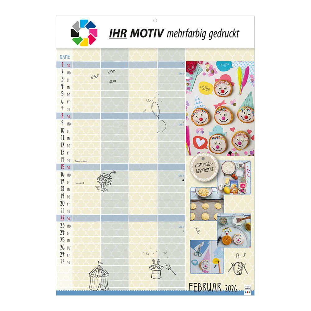 Bildkalender Selbstgemacht Monat Februar