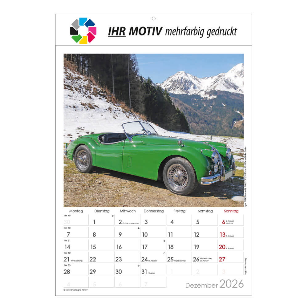 Kalender Oldtimer Monat Dezember