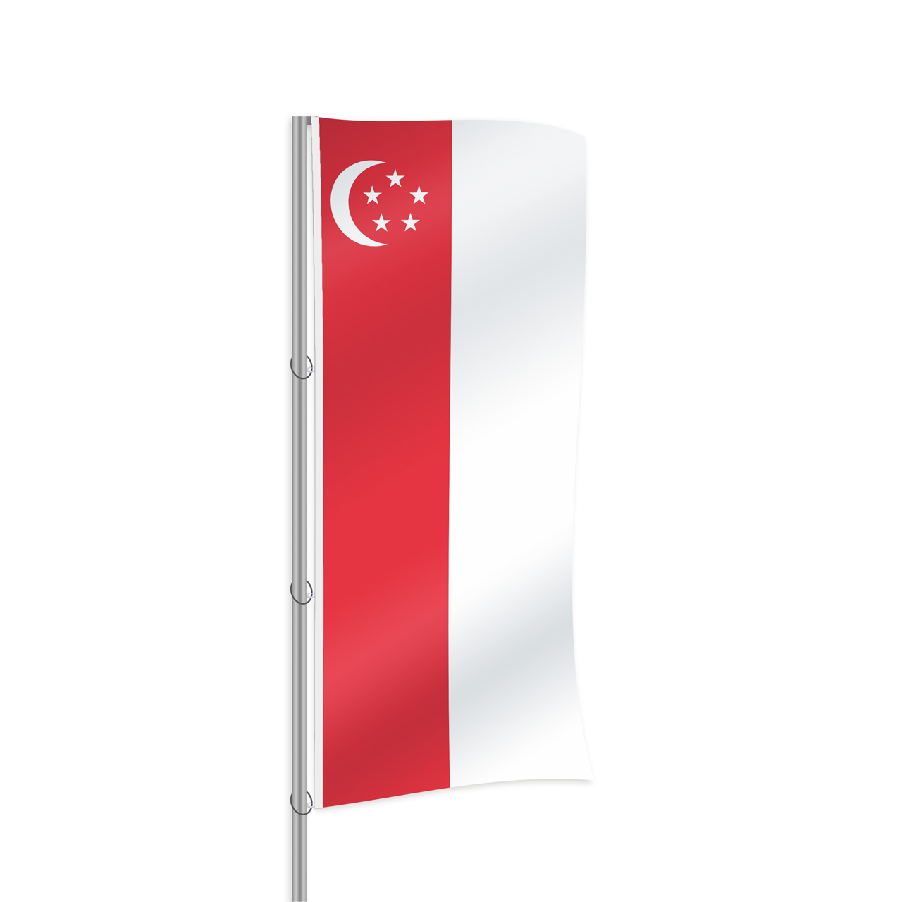 Singapur Fahne im Hochformat kaufen