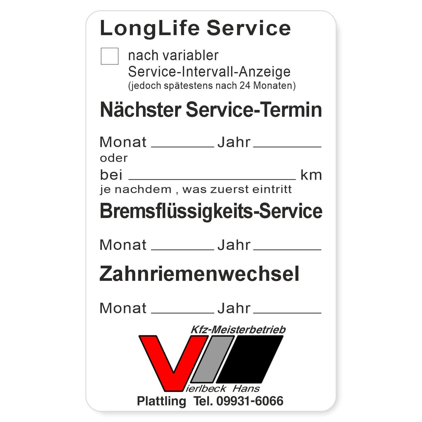 Long Life Service Beispiel 2