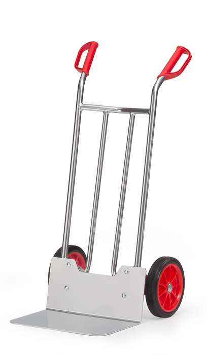 Vorschau: Fetra Alu-Sackkarre Vollgummiräder 260 x 56 mm bis 150 kg Höhe 1150 mm breite Schaufel
