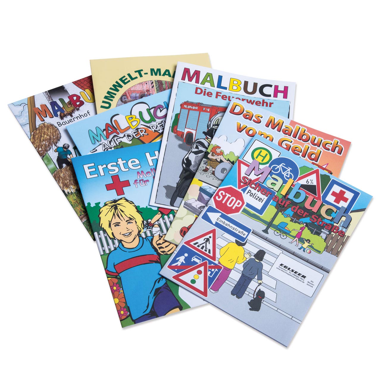 Vorschau: Malbuch für Kinder in DIN A4 mit versch. Themen als Werbegeschenk