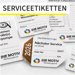 Kategorie Service Etiketten