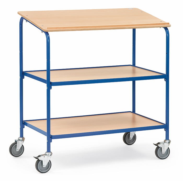 Vorschau: Fetra Rollpult Ladefläche 1000 x 600 mm geneigte Schreibfläche 2 Böden