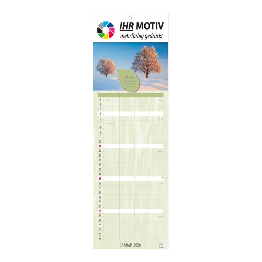 Streifenkalender Naturliebe Monat Januar