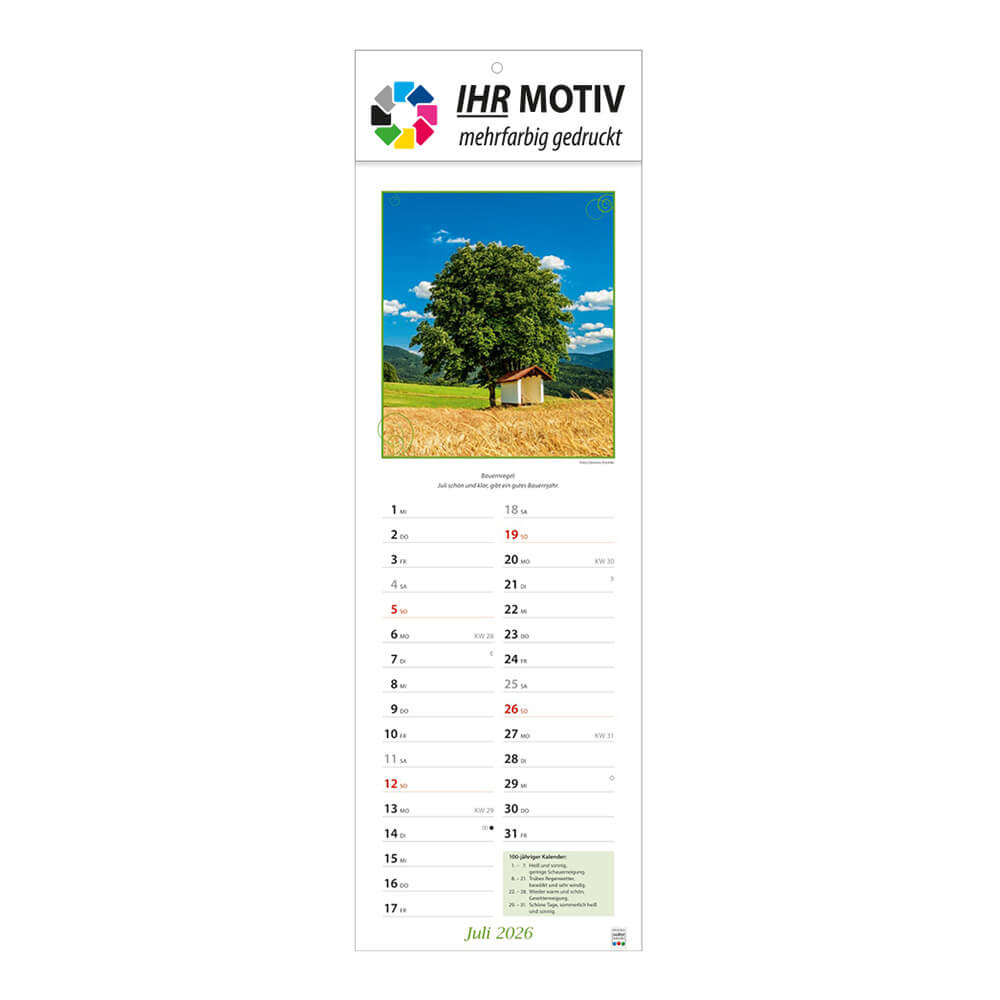 Streifenkalender Landpartie Monat Juli