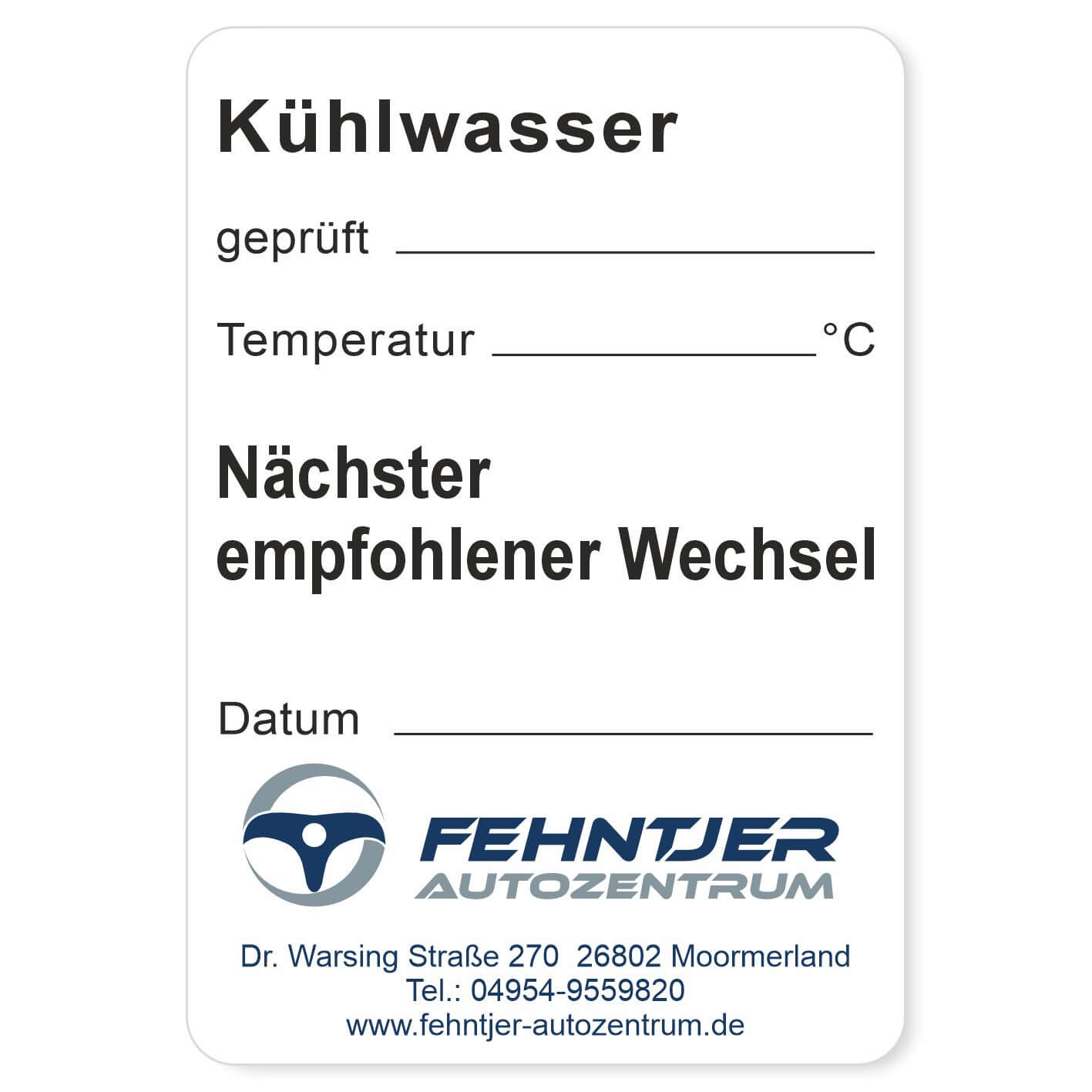Kühlwasser Beispiel 1