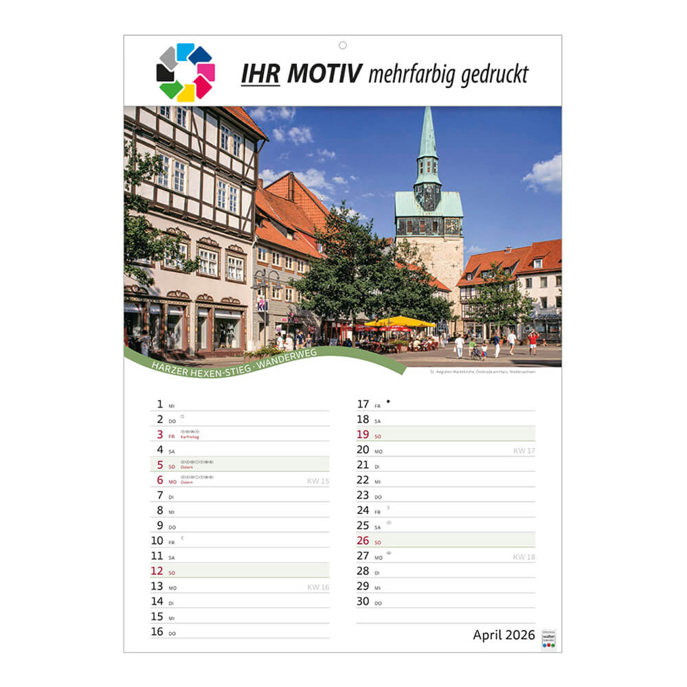 Bildkalender Rad- und Wanderwege Monat April