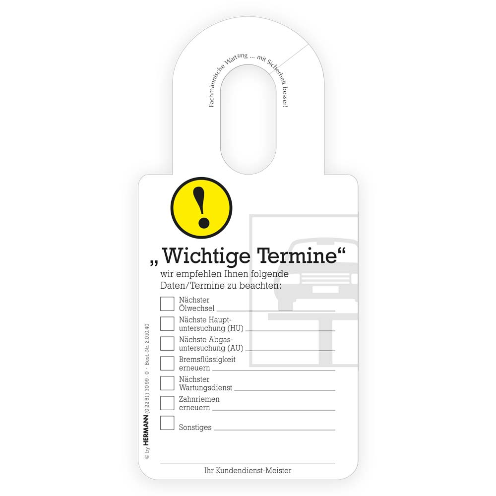 Vorschau: Spiegelanhänger Danke-Sticker, Standard-Rückseite, Firmeneindruck mehrfarbig