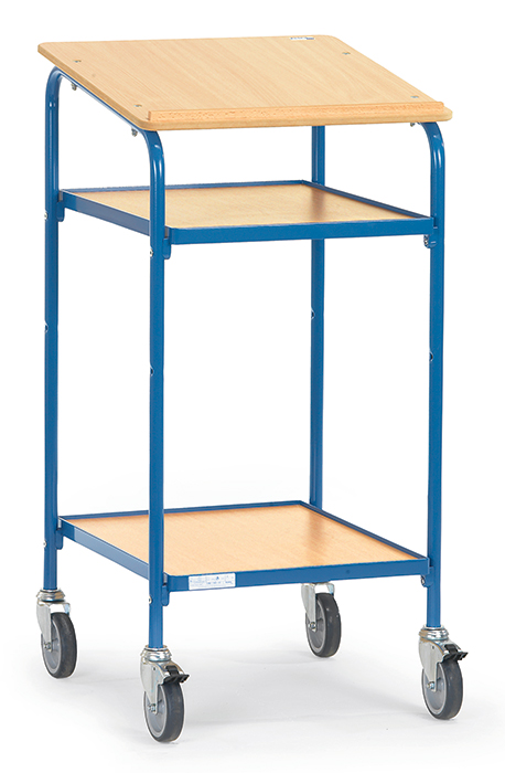 Vorschau: Fetra Rollpult Ladefläche 500 x 600 mm geneigte Schreibfläche 2 Böden