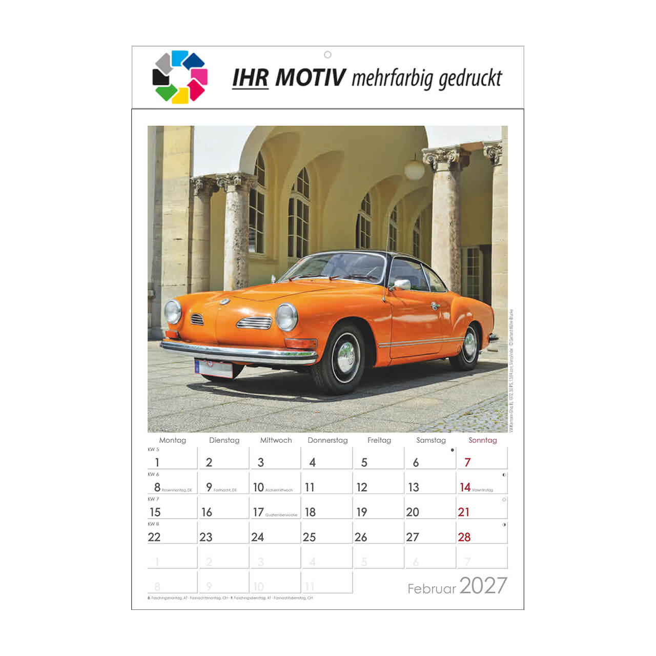 Bildkalender Oldtimer, Ausgabe 2027 Monat Februar