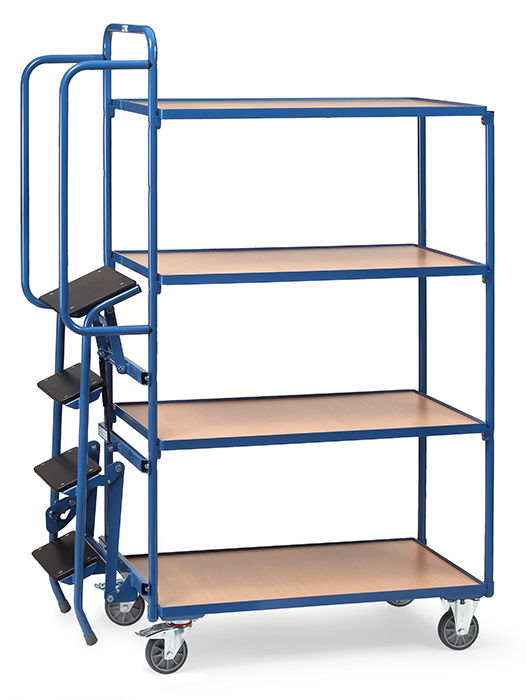 Vorschau: Fetra Kommissionierwagen Ladefläche 1000 x 600 mm 4 Böden, Hohe Ausführung