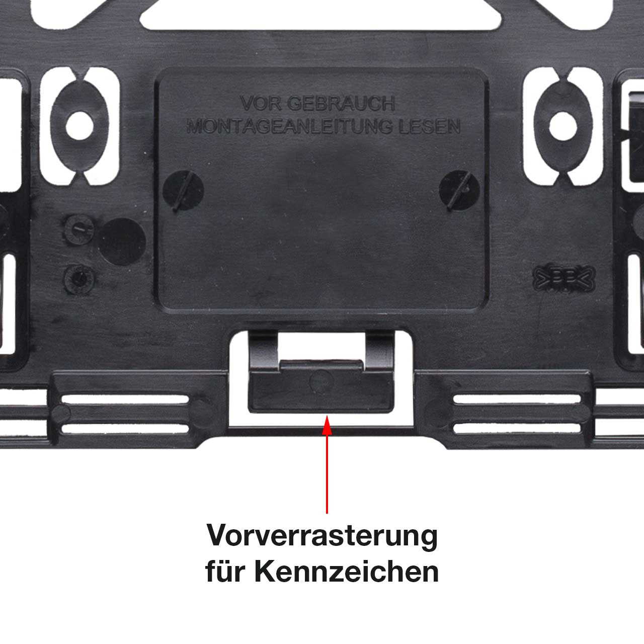 Kennzeichen Klapprahmen Details