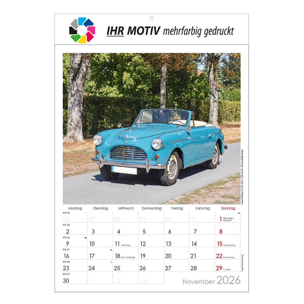 Kalender Oldtimer Monat November