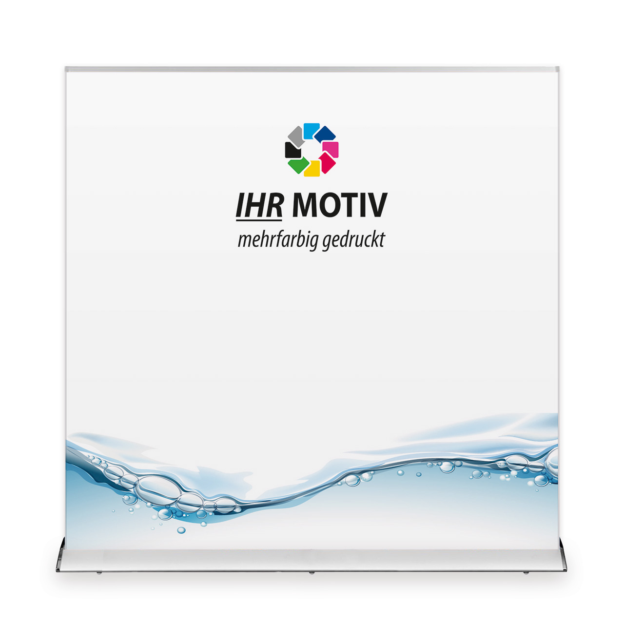 Vorschau: RollUp 200 x 200 cm Exklusiv PVC inkl. Druck, Komplettsystem