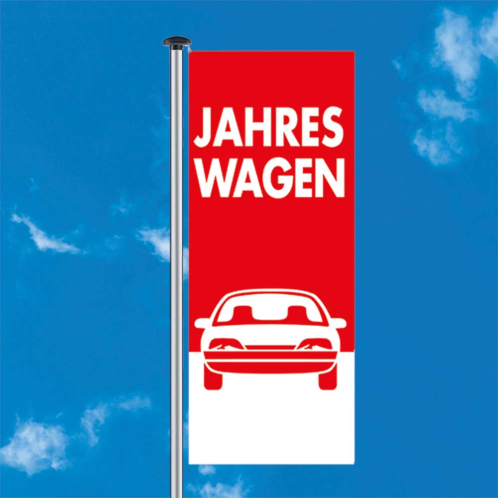 Vorschau: Fahnen 150 x 400 cm, rot