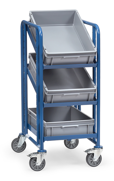 Fetra Eurokastenwagen 3 offene Etagen mit Eurokästen Ladefläche 610 x 410 mm