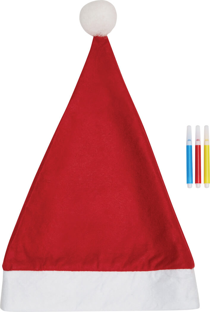 Bemalbare Filz-Weichnachtsmann-Mütze Colourful Hat Rückseite