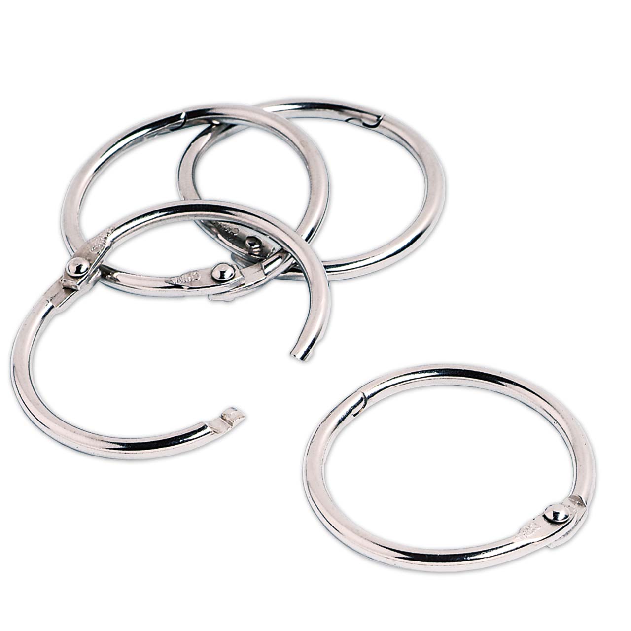 Vorschau: Metall-Klappringe Schlüsselringe zum Aufklappen: Ø 24, 32 oder 43 mm
