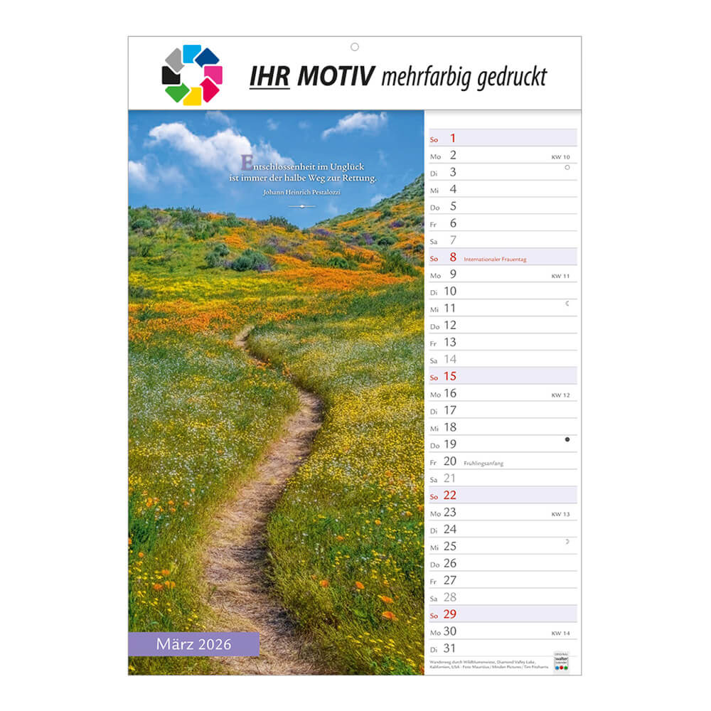 Bildkalender Wege mit Weitblick Monat März