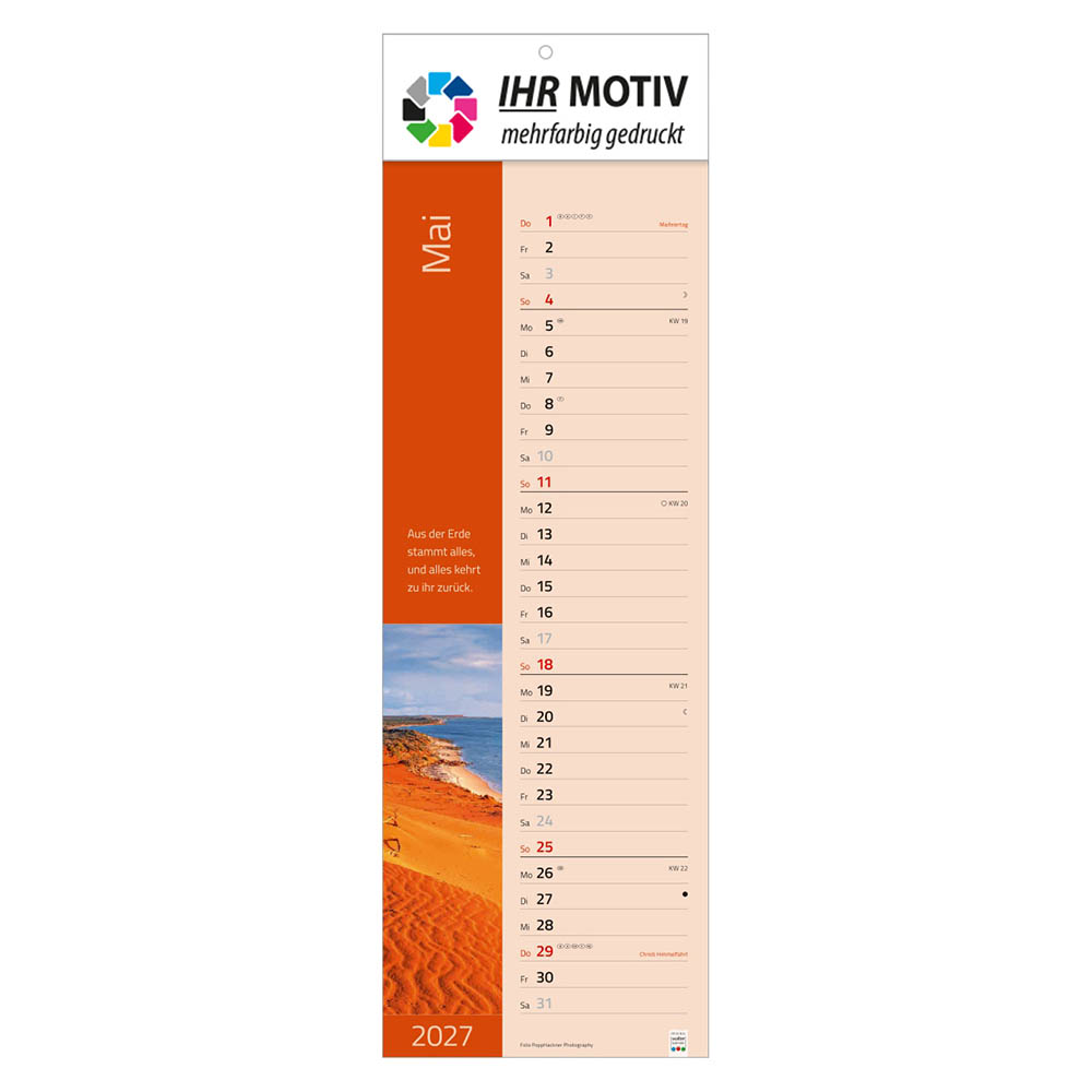 Streifenkalender Augenblicke, Ausgabe 2027 Monat Mai