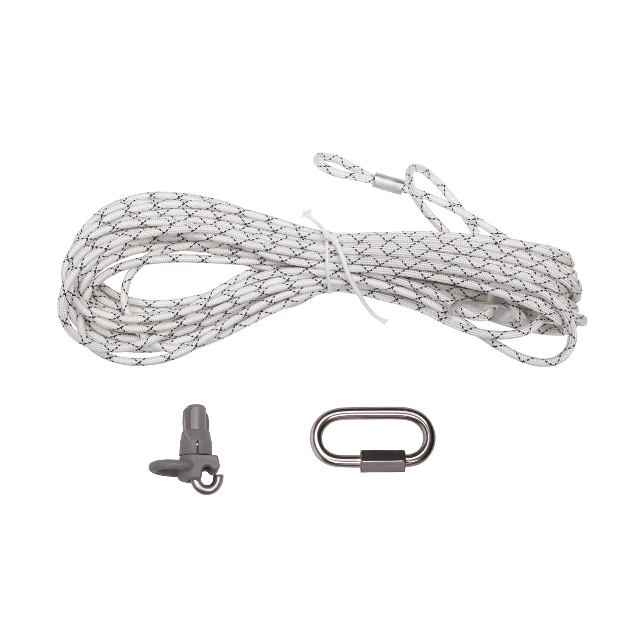 Fahnenmast Seil 4 mm aus Polyester mit Edelstahlseele und Drallschutz für Fahnenmast 6 bis 8 Meter Fahnenmast Seil, Hissseil, Edelstahlseele, Drallschutz und Zubehör