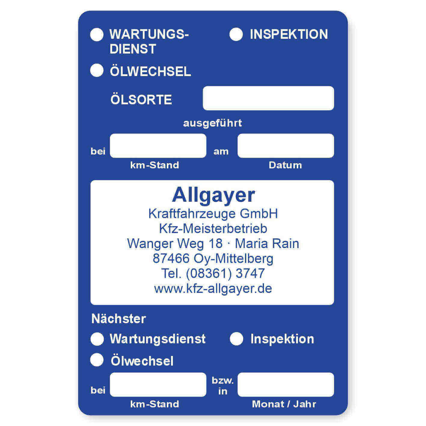 Service Checkliste 7 Beispiel 2