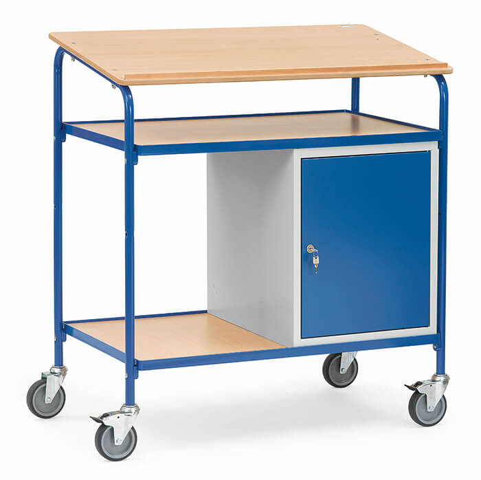 Vorschau: Fetra Rollpult Ladefläche 1000 x 600 mm geneigte Schreibfläche Stahlschrank