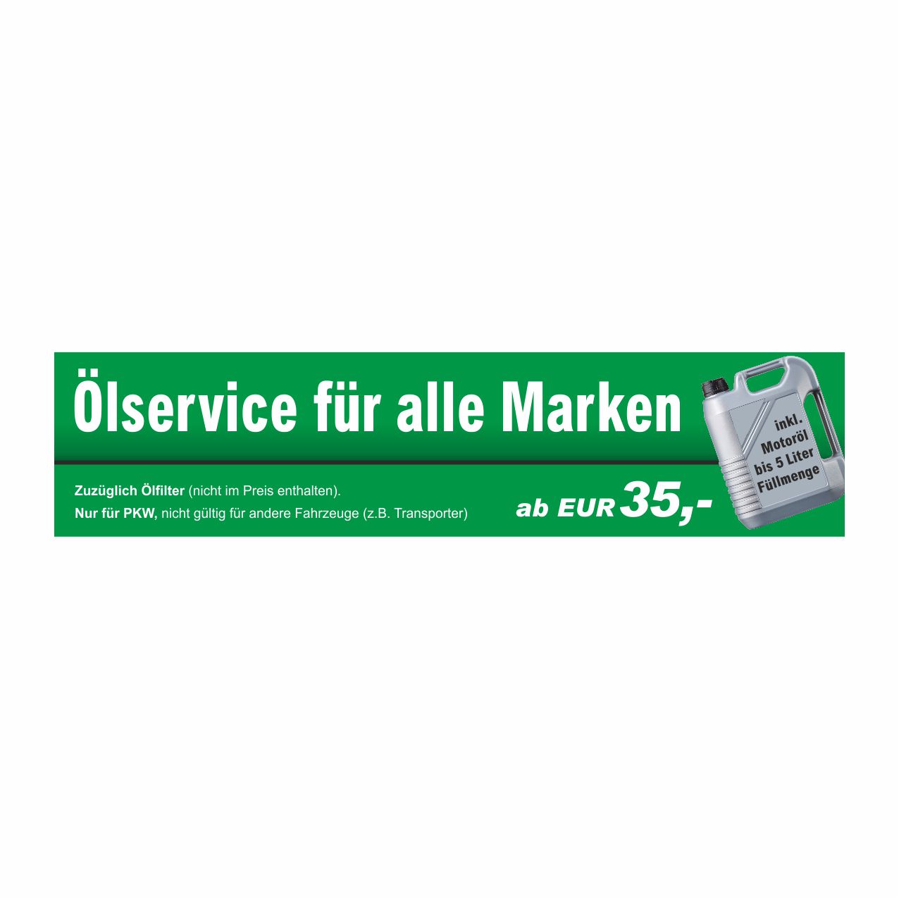 Vorschau: Werbebanner Ölservice, 300 x 70 cm