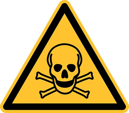 Warnschild Warnung vor tödlicher Gefahr Aluminium10 cm