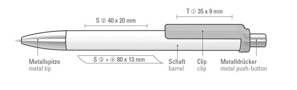 Vorschau: FASHION K transparent SI Druckkugelschreiber