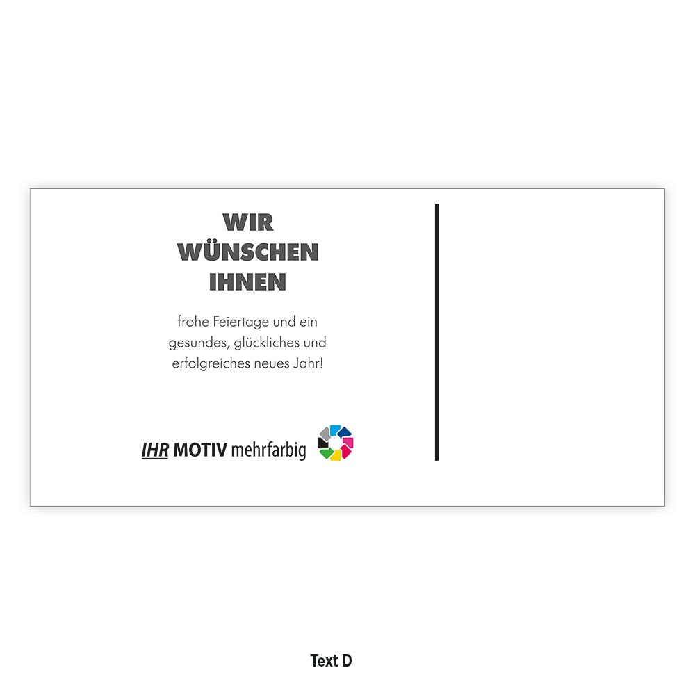Weihnachts-Postkarte, Motiv Naturkerze Text D