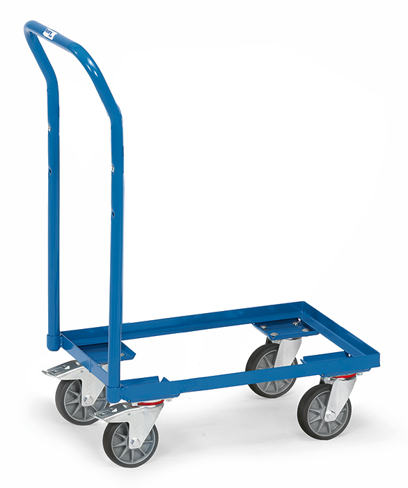 Vorschau: Fetra Eurokasten-Roller Schiebebügel Ladefläche 605 x 408 mm bis 250 kg offener Rahmen