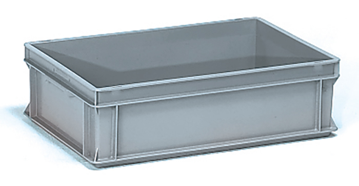 Vorschau: Fetra Kunststoffkasten 600 x 400 x 170 mm grau, 2 Muschelgriffe