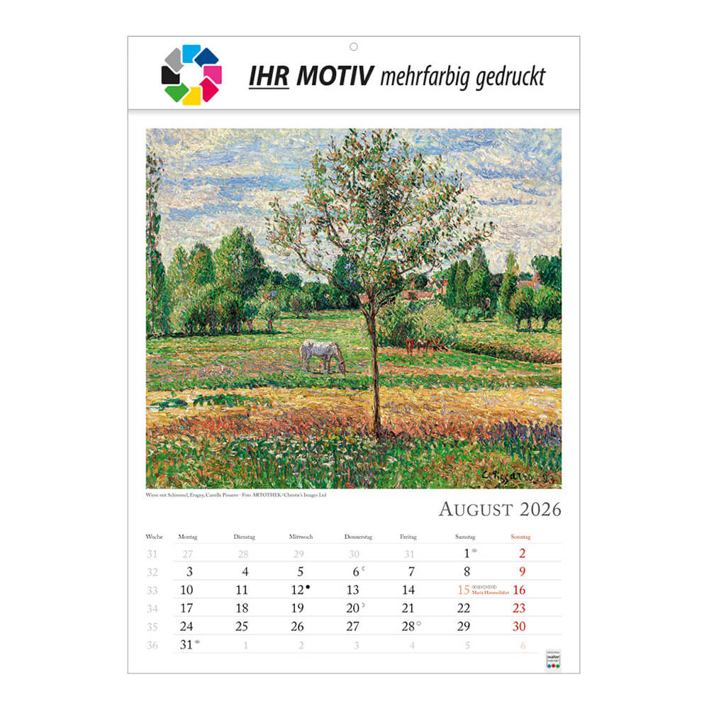 Bildkalender Kunstkalender Monat August