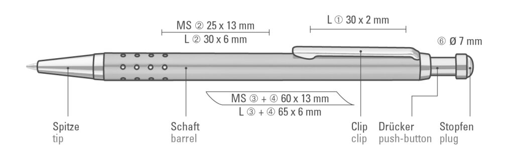 Vorschau: SLIMLINE DOM Druckkugelschreiber