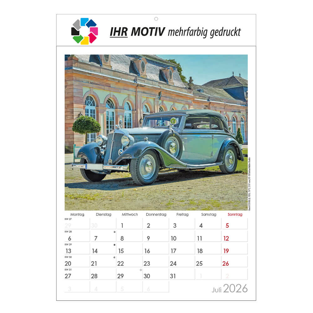 Kalender Oldtimer Monat Juli