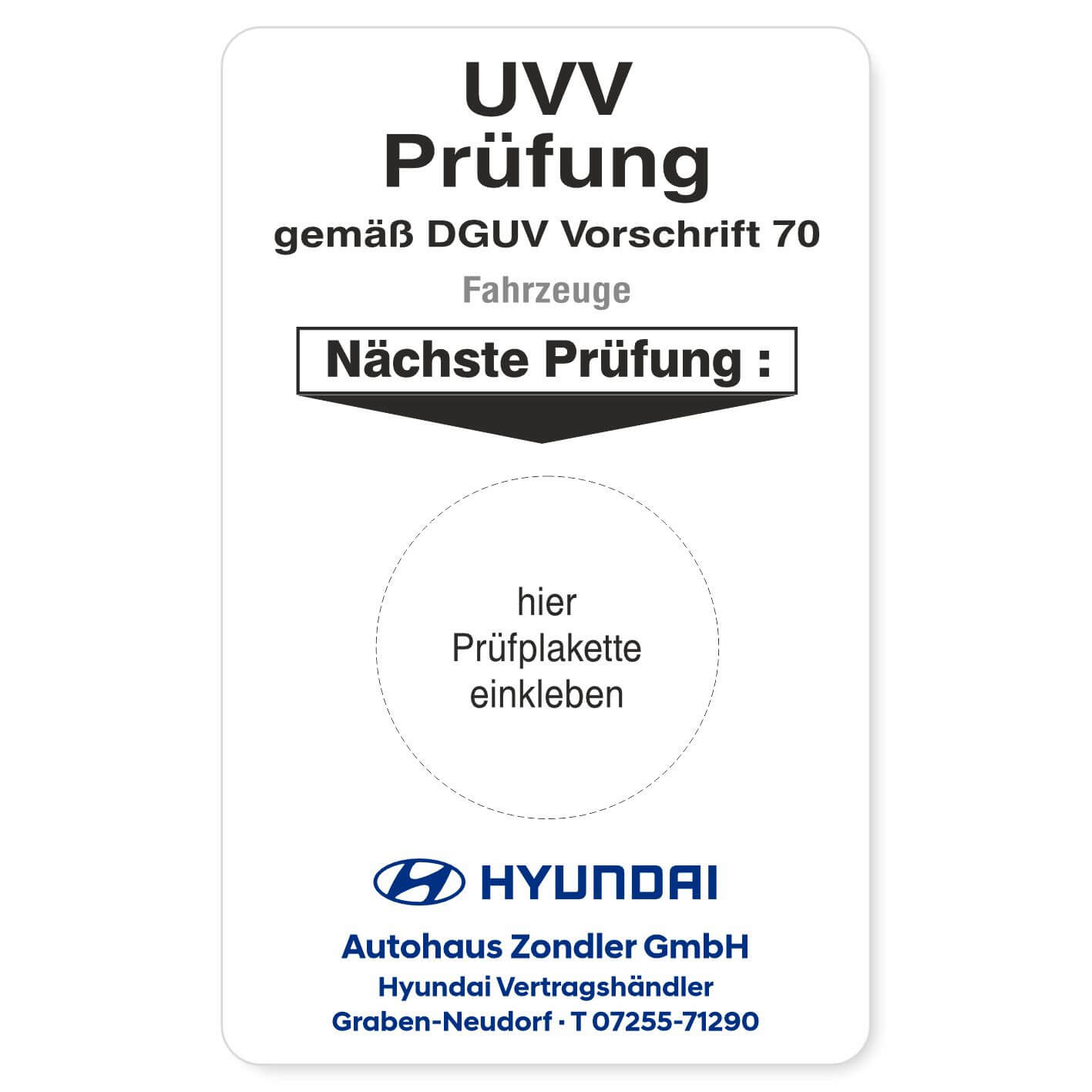 UVV Prüfung Fahrzeuge Beispiel 1
