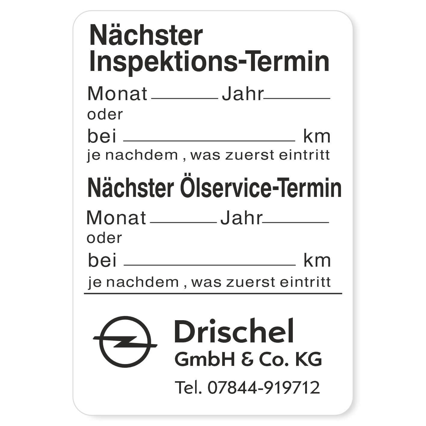 Nächster Inspektions-Termin Beispiel 2