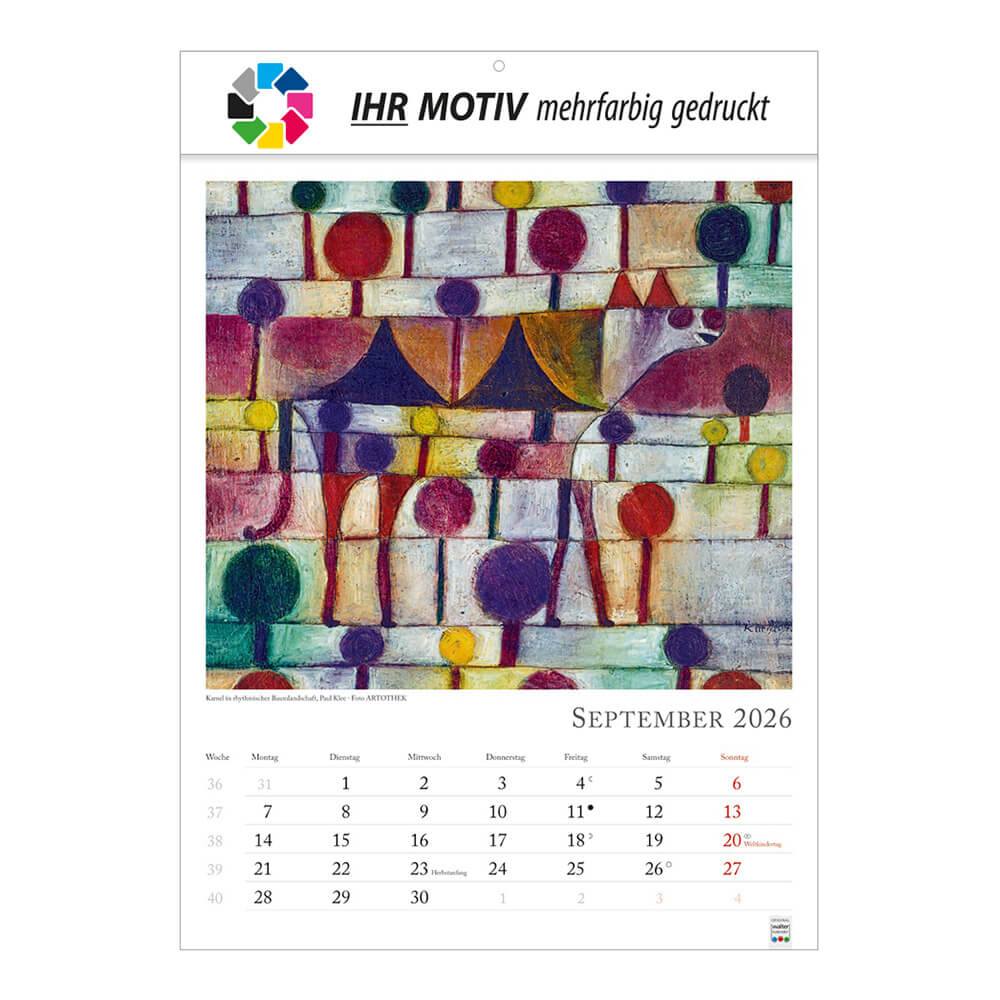 Bildkalender Kunstkalender Monat September