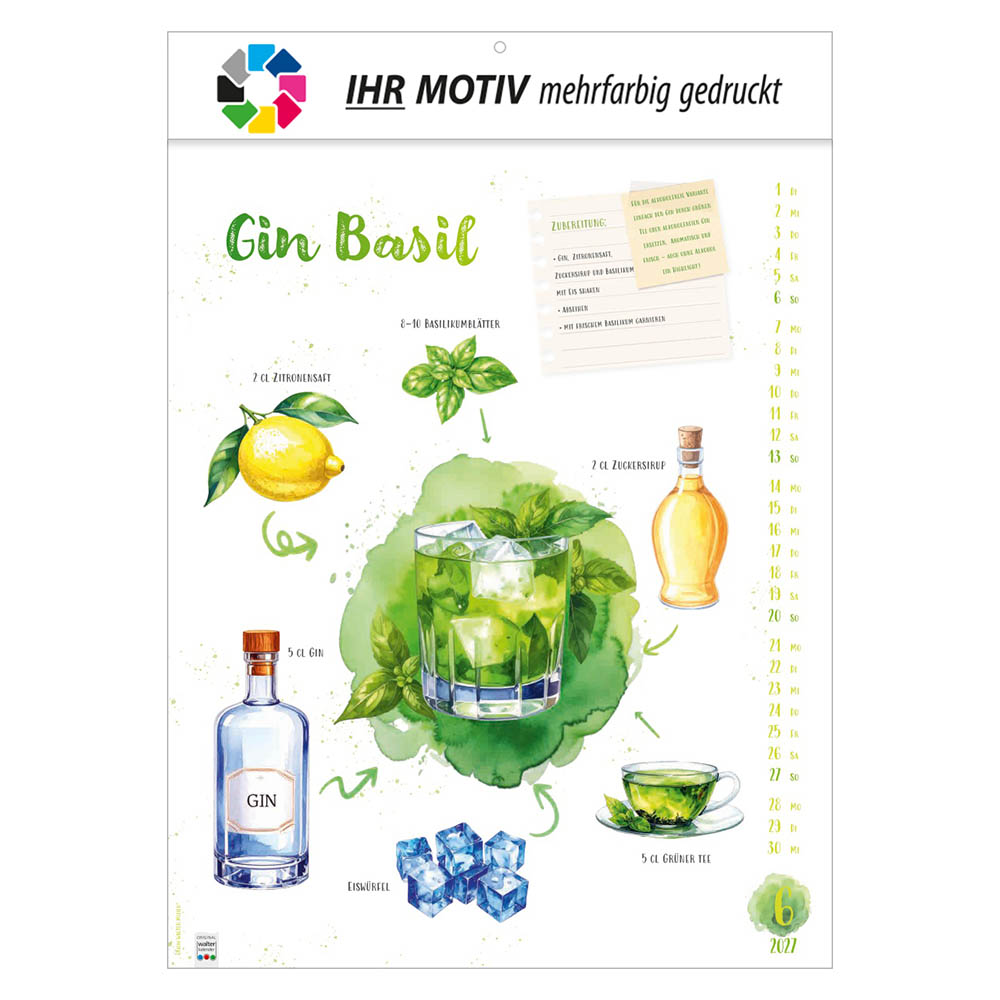 Bildkalender Mixart, Ausgabe 2027 Monat Juni