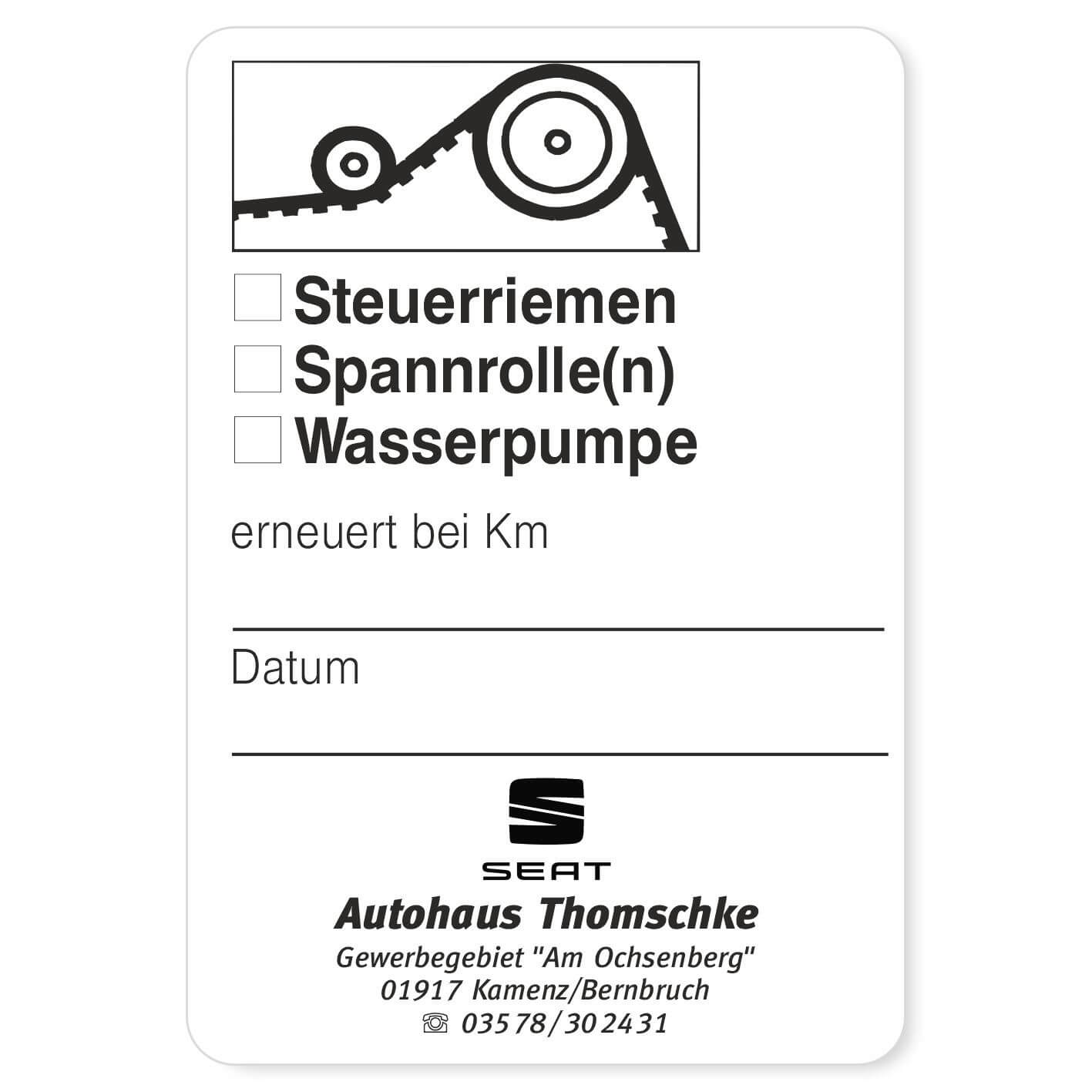Steuerriemen, Spannrolle, Wasserpumpe Beispiel 1
