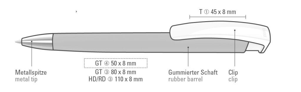 Vorschau: TRINITY KG SI GUM Druckkugelschreiber