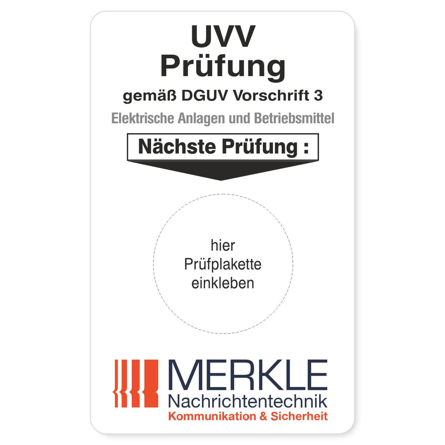 UVV Prüfung Elektrische Anlagen Beispiel 1