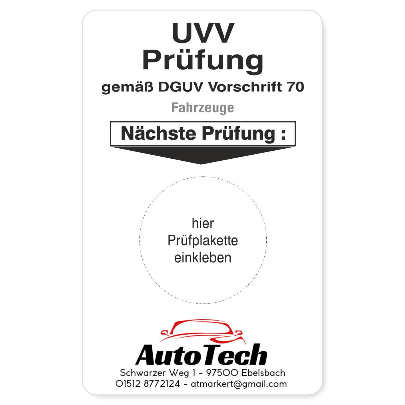 UVV Prüfung Fahrzeuge Beispiel 4