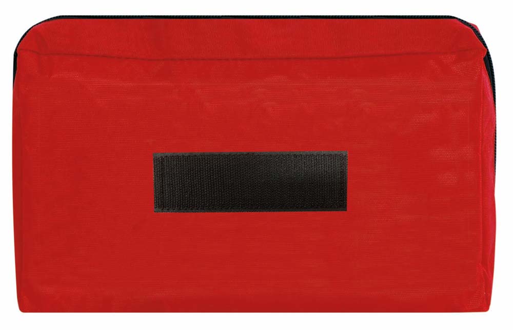KFZ-Verbandtasche rot, Rückseite mit Klettband